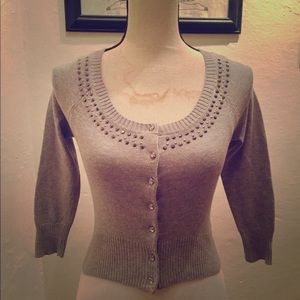 Delias gray cardigan with rhinestones